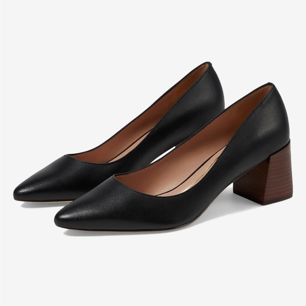 NEW IN BOX COLE HAAN CASSANDRA Black Block Heel Pumps